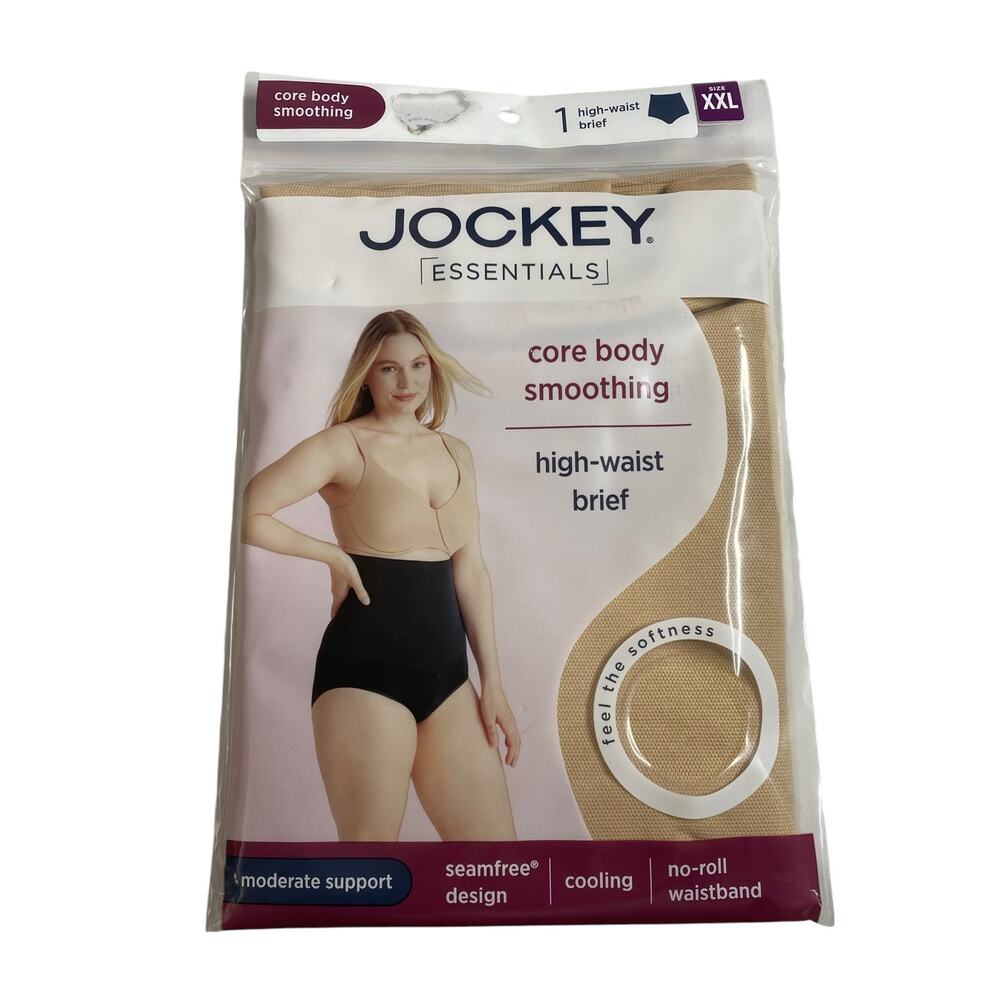 Jockey Essentials Core Body Smoothing High Waist Brief Beige XXL 18W 20W NWT